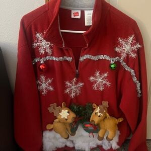 Hanes Rusty Red Fleece Pullover